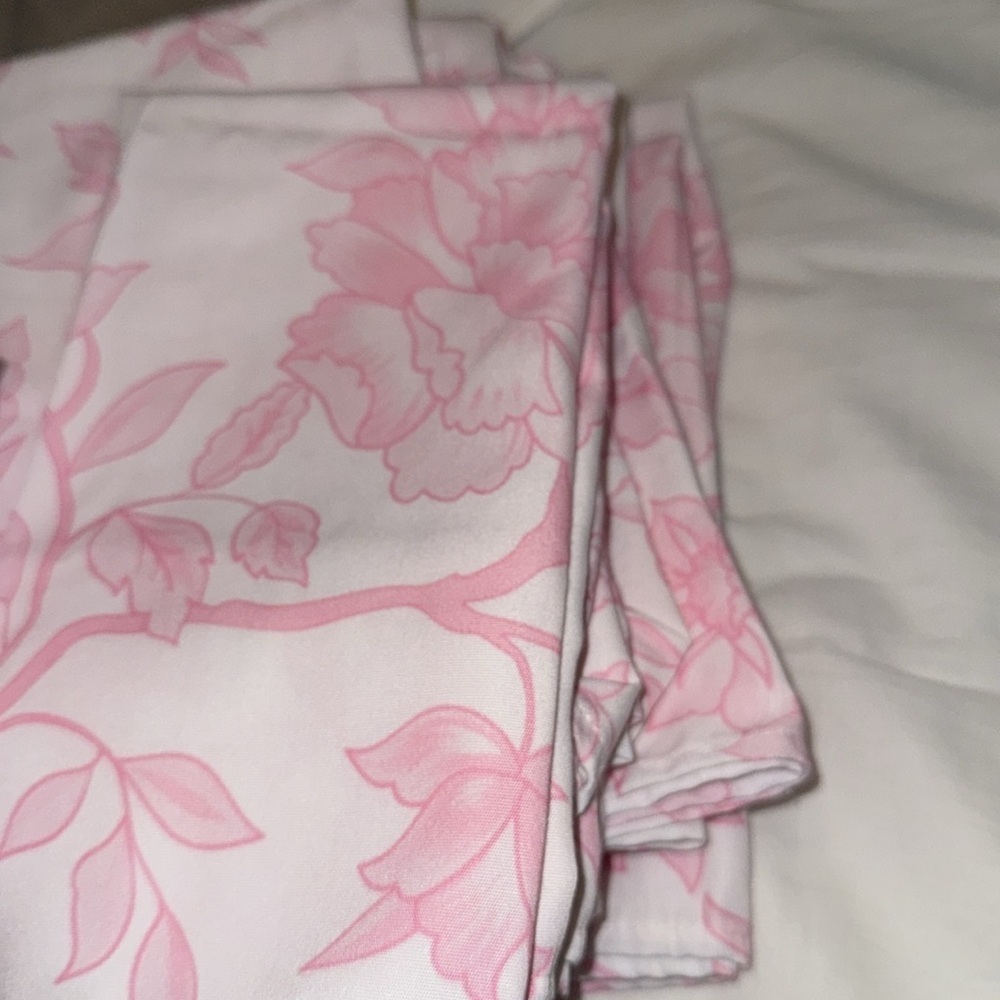 Pink Floral cloth napkins - Picture 4 of 4